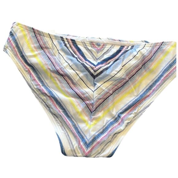 Splendid Striped Retro Multicolored Swimsuit Bikini Bottom Small NWT - Picture 4 of 4